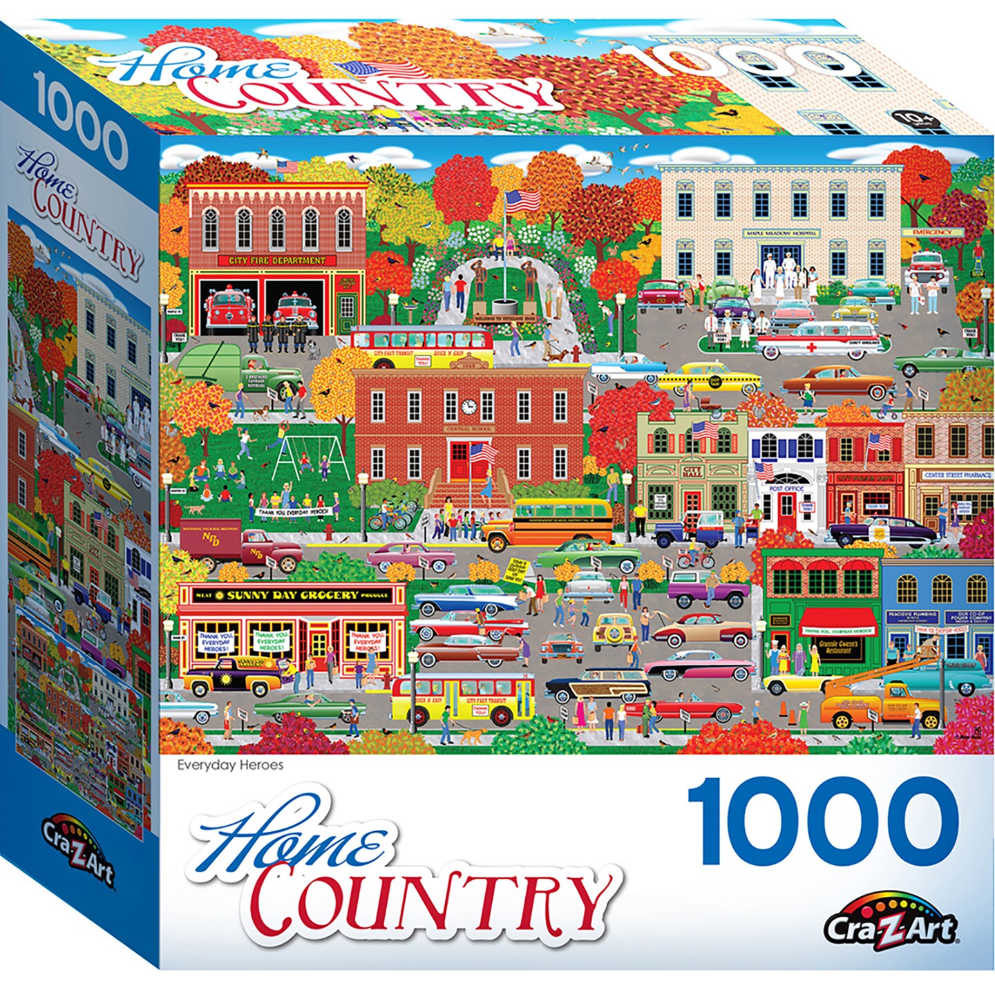 Cra-Z-Art - RoseArt: Home Country - Everyday Heroes - 1000 Piece Puzzle, 27x20&#x22; Assembled, Colorful Jigsaw, Image Poster Reference, Premium Quality