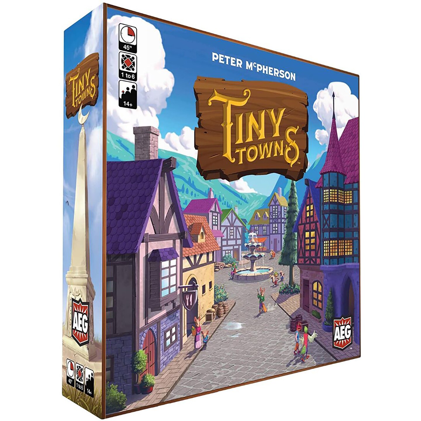 Tiny Towns -  Strategy Town Building Board Game, Alderac Entertainment Group (AEG), Ages 14+, 1-6 Players, 45 Min