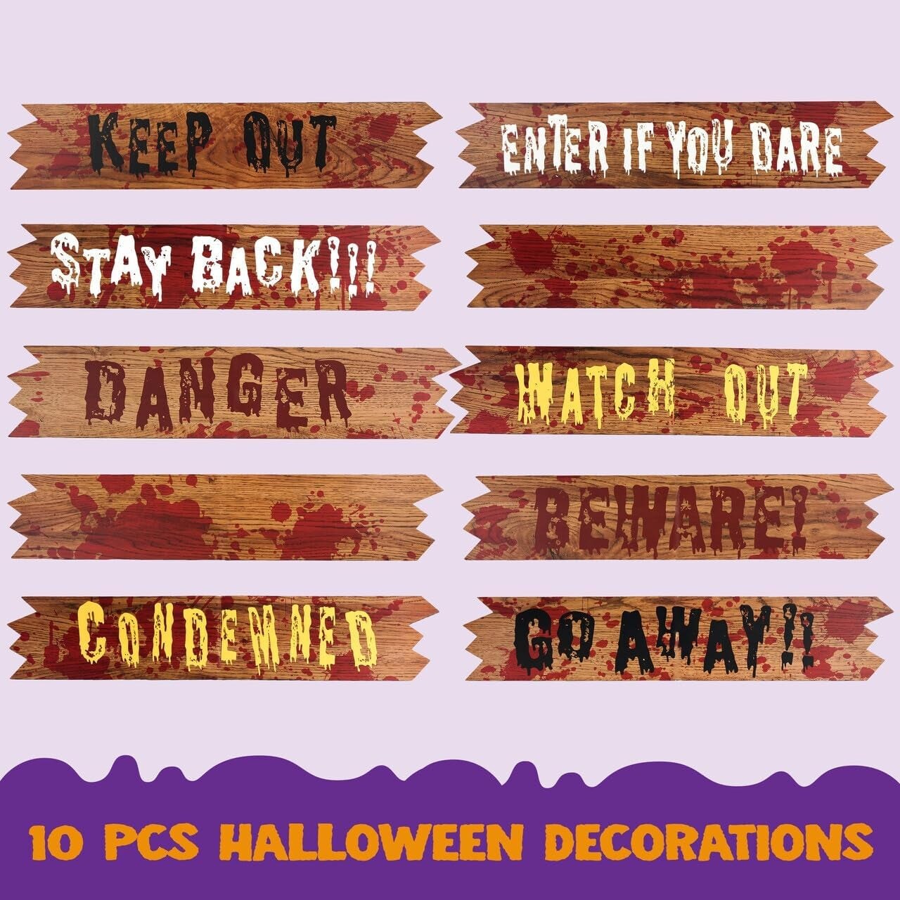 10 Pcs Haunted Window Boards