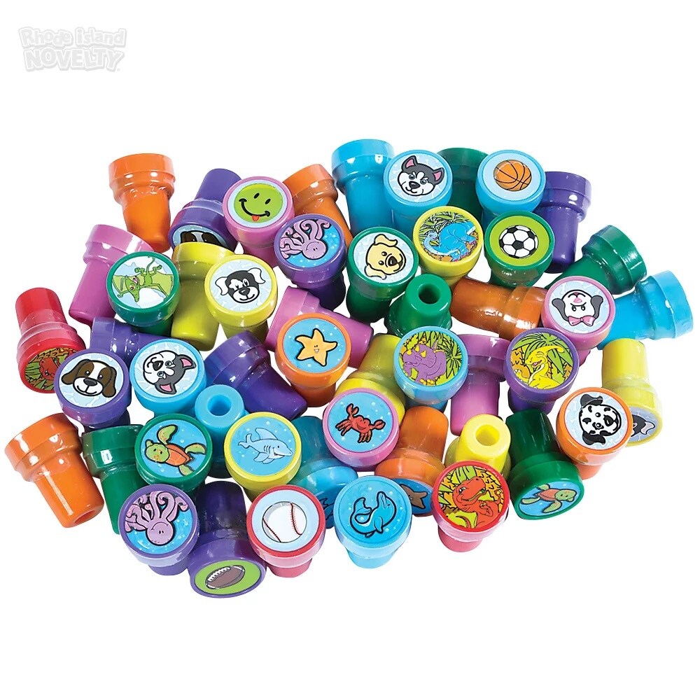 Rhode Island Novelty 50 Pack Plastic Stamps Favor Party Gift Bag Fillers Prize Prizes Assortment