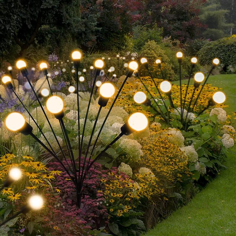 Solar Garden Lights Solar Swaying Light Firefly Lights Sway by Wind Solar Outdoor Lights Yard Patio Pathway Decoration