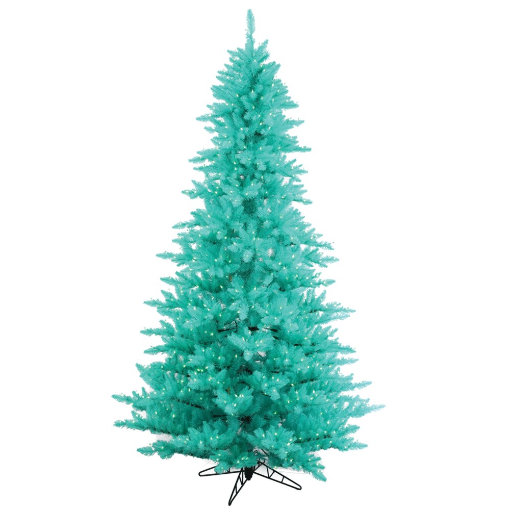 Vickerman 3&#x27; Aqua Artificial Christmas Tree - 100 Aqua LED Lights - 234 PVC Tips