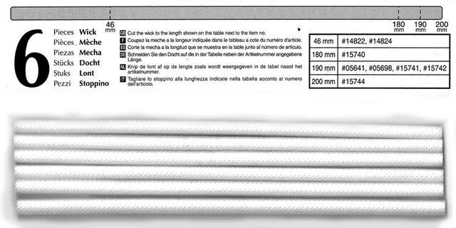 Lemax Smoking Feature Replacement Wicks (Set of 6)