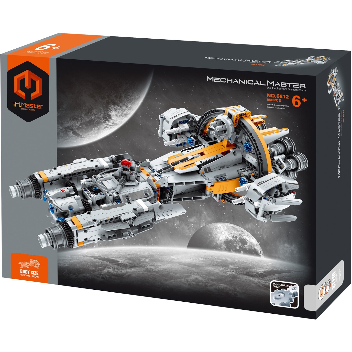 iM.Master STEM Academy: Mechanical Master - Starcraft - 955pcs - Bricks Model Sci-Fi Spaceship Vehicle, 2 Configurations, Building Blocks Activity Set
