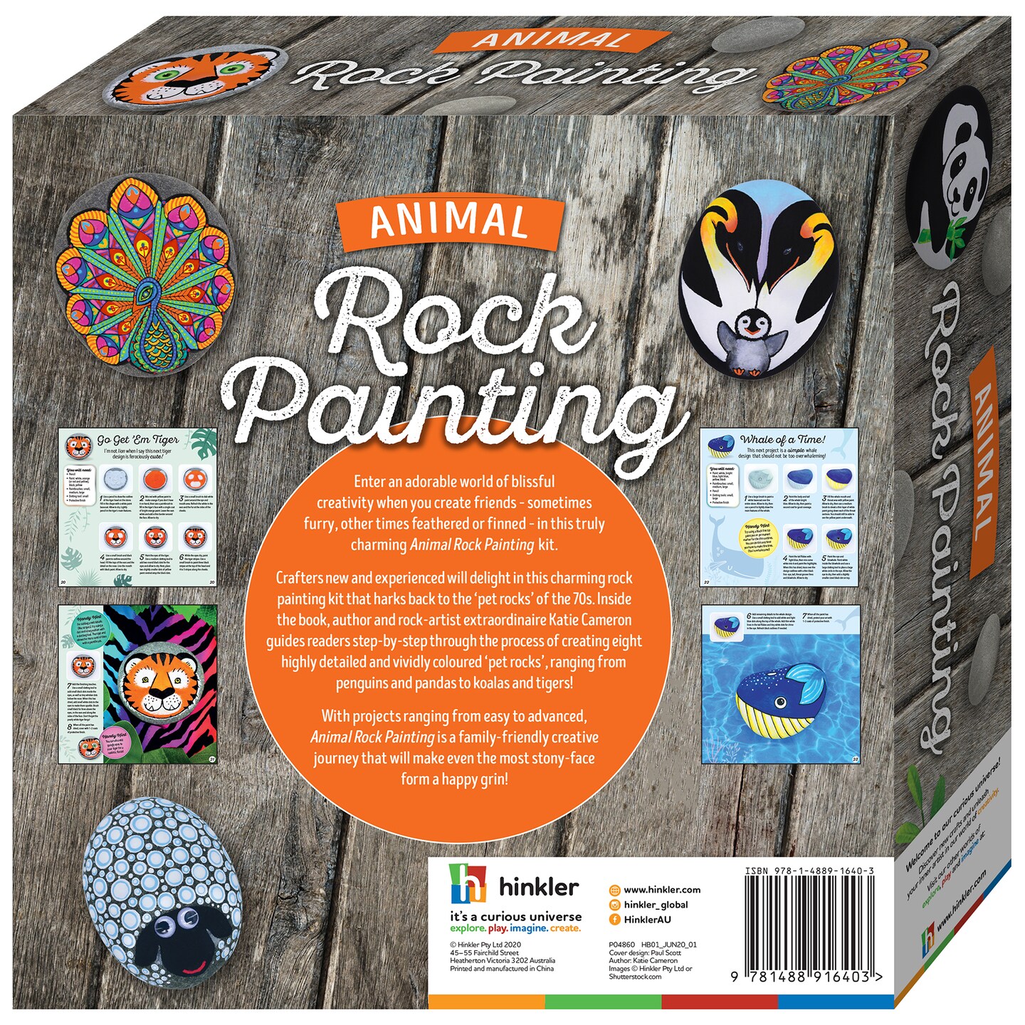 Animal Rock Painting Box Set - DIY Rock Painting for Adults - Rocks, Brush, Paint Included - Mandala Stone Artist - Create Rock Artwork at Home - Arts and Craft for Adults - Adult Hobbies