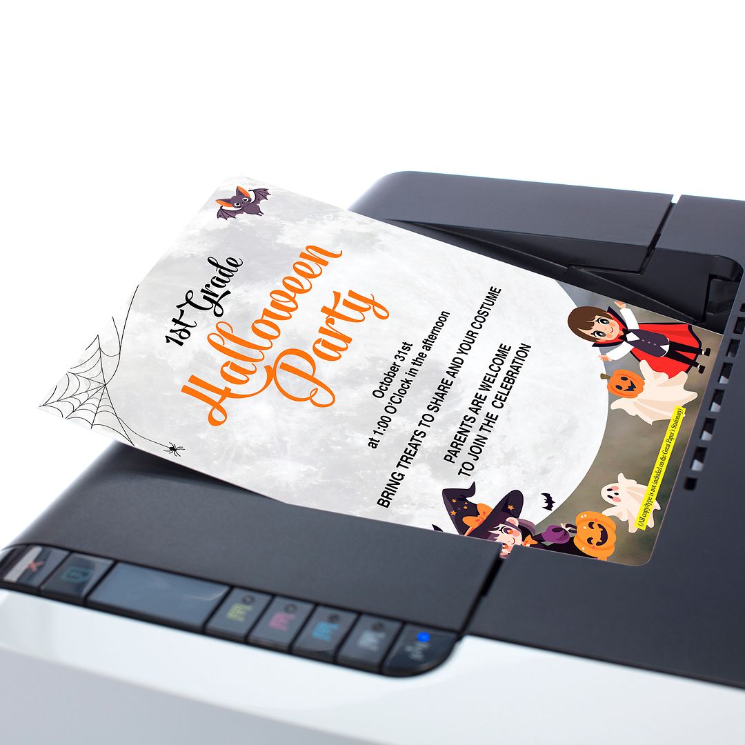 Great Papers! Stationery Fall Letterhead, Spooky Halloween Moon, 8.5&#x22;x11&#x22;, Printer Friendly, 50 Sheets