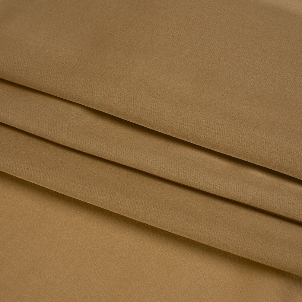 1 Yard Gold Satin-Faced Silk Chiffon Designer Fabric 56" Wide