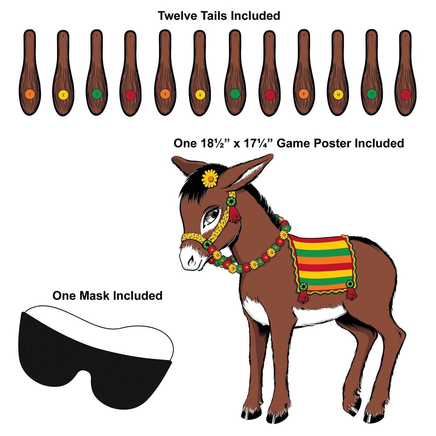 24 Pack Beistle Pin the Tail Donkey Game