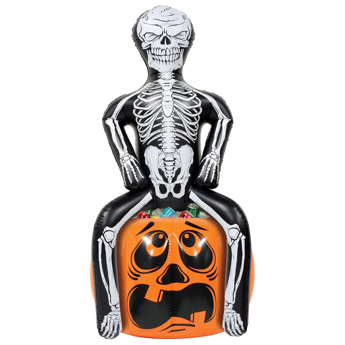 6 Pack Beistle Halloween Inflatable Skeleton Party Pooper Cooler