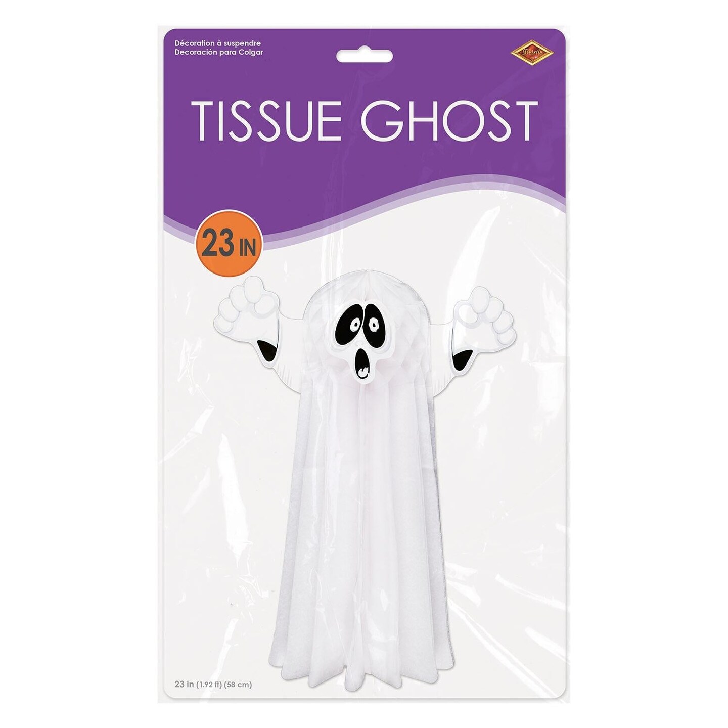 12 Pack Beistle Halloween Tissue Hanging Ghost