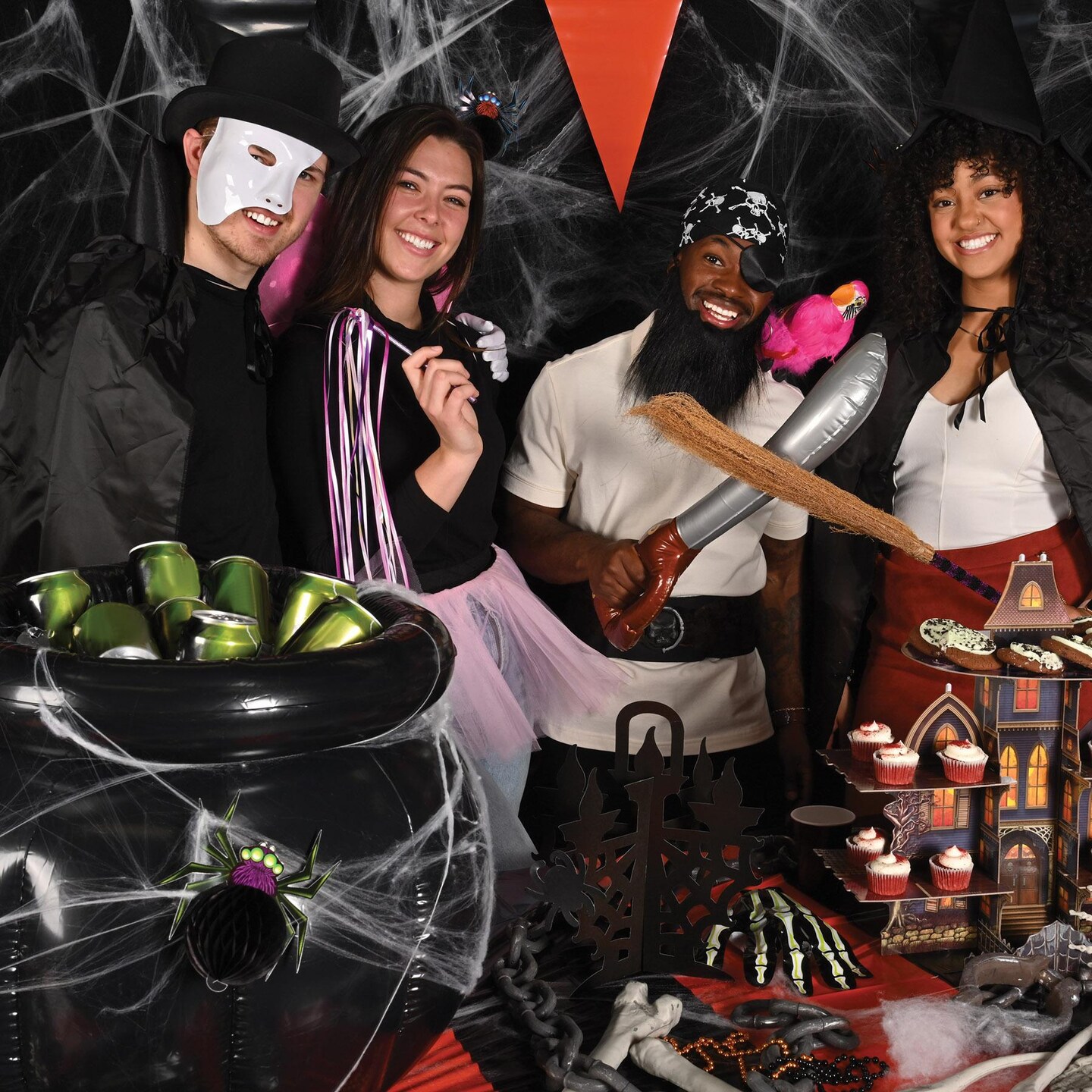 6 Pack Beistle Halloween Inflatable Cauldron Cooler