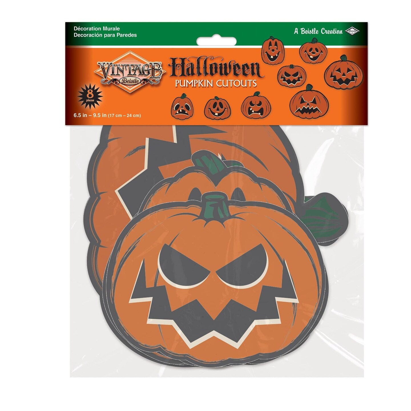96 Pack Beistle Vintage Halloween Pumpkin Cutouts