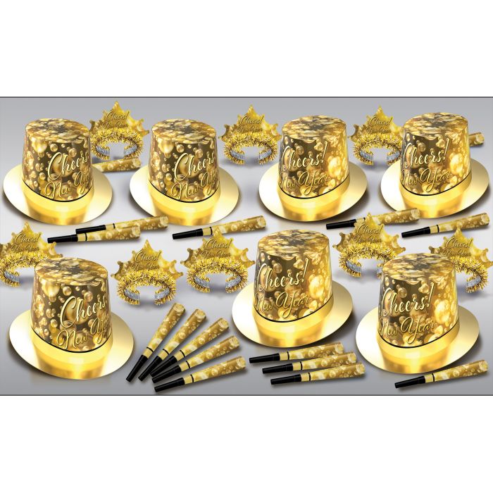 Beistle Champagne New Year Party Kit for 50 People