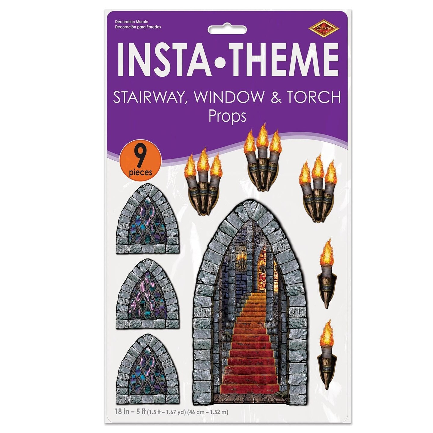 108 Piece Beistle Halloween Stairway - Window/Torch Props