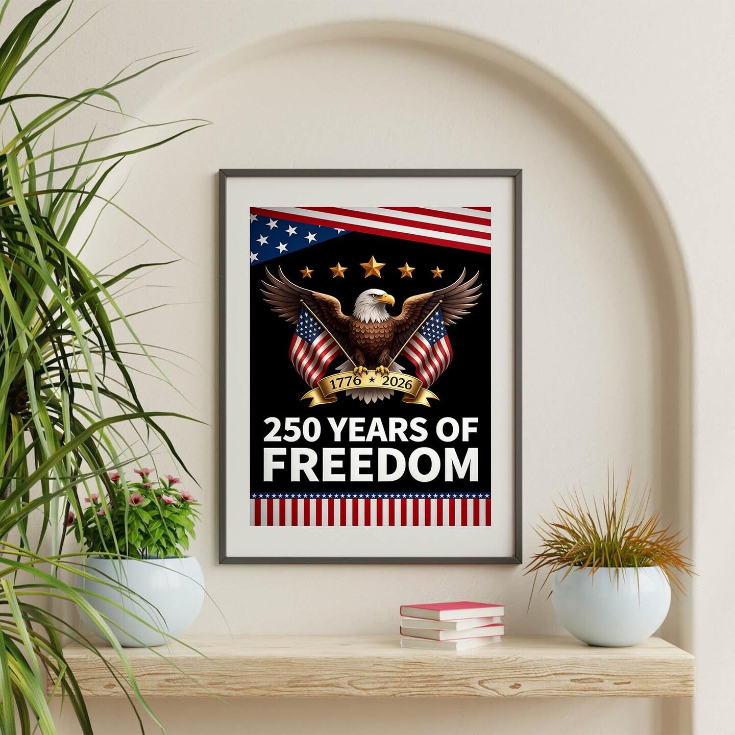 250th Anniversary USA Patriotic 5D Diamond Painting Kit for Adults Beginners – Full Drill DIY Diamond Dots Crystal Gem Art 12x16 Inch Independence Day Wall Decor Craft Set