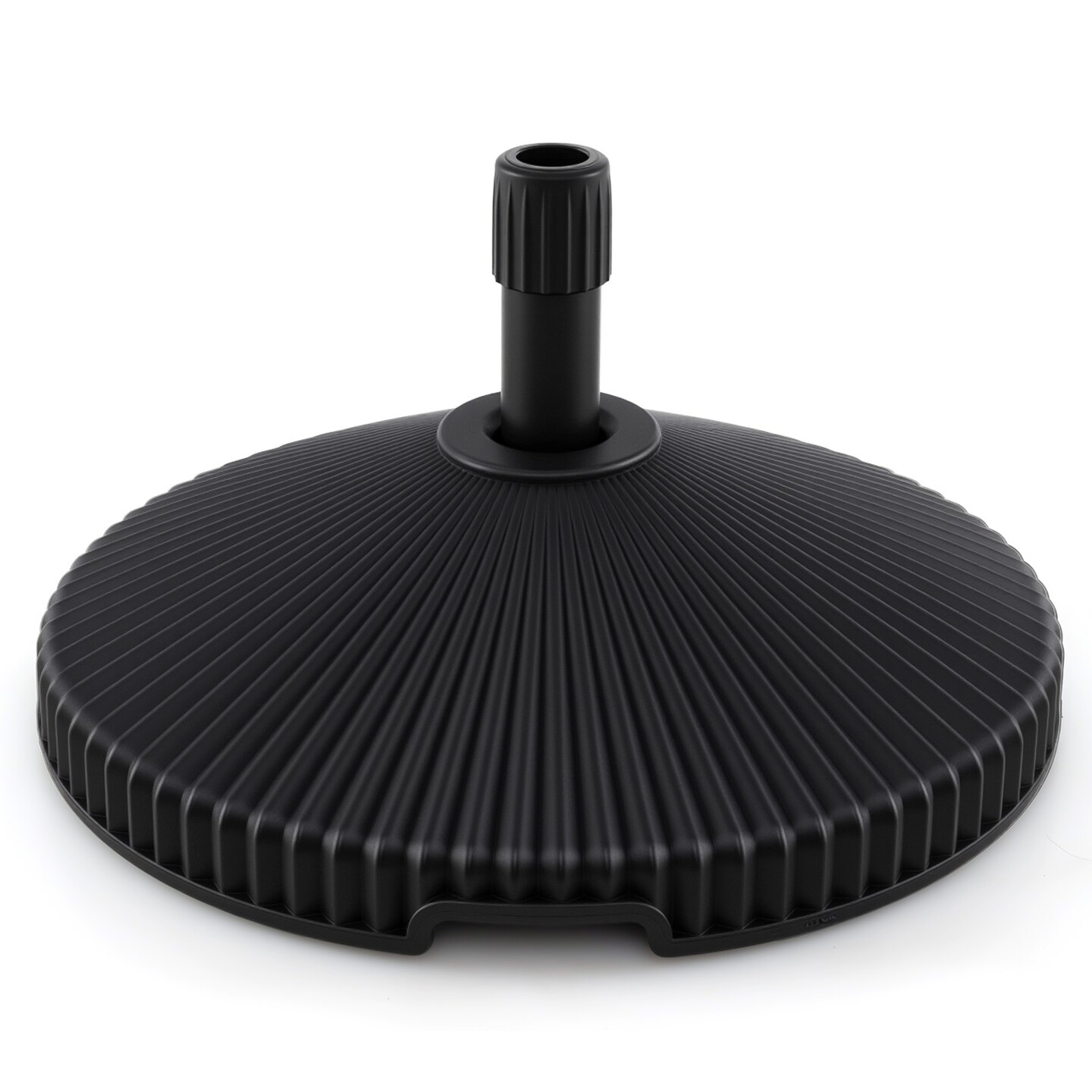 Black Metal Fillable Patio Umbrella Base Stand with Handle 22 inches