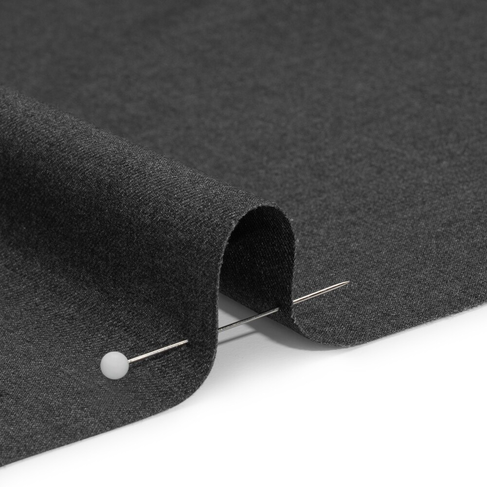 1 Yard Wool Twill Suiting Heathered Cool Gray 58 inch Width