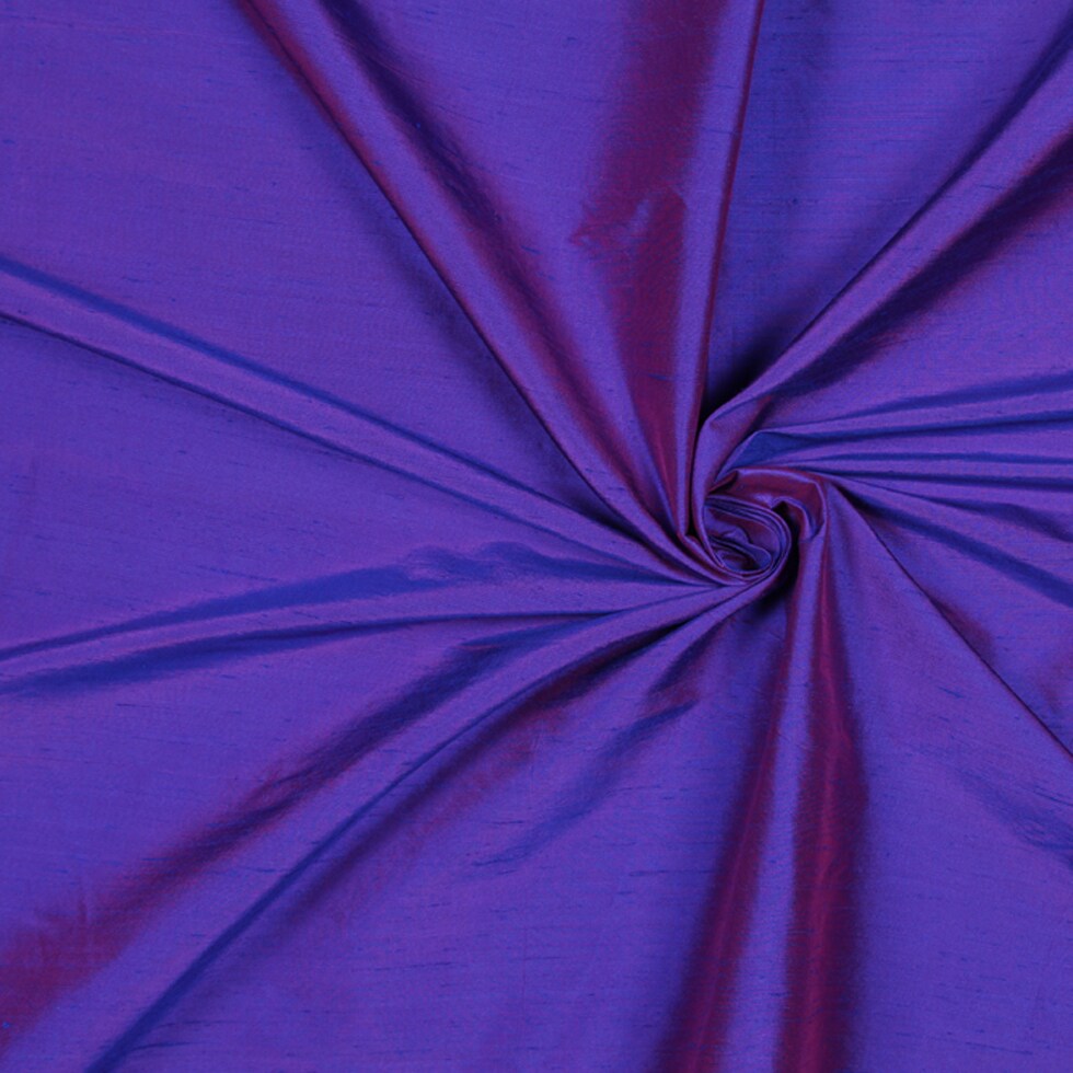 1 Yard Silk Shantung Iridescent Dark Purple Shantung Collection