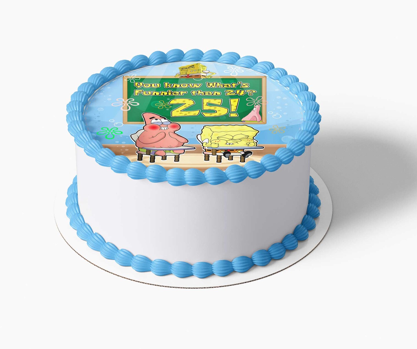 Sponge Funnier than 24 25 Edible Cake Image Topper Birthday Cake Sheet ...