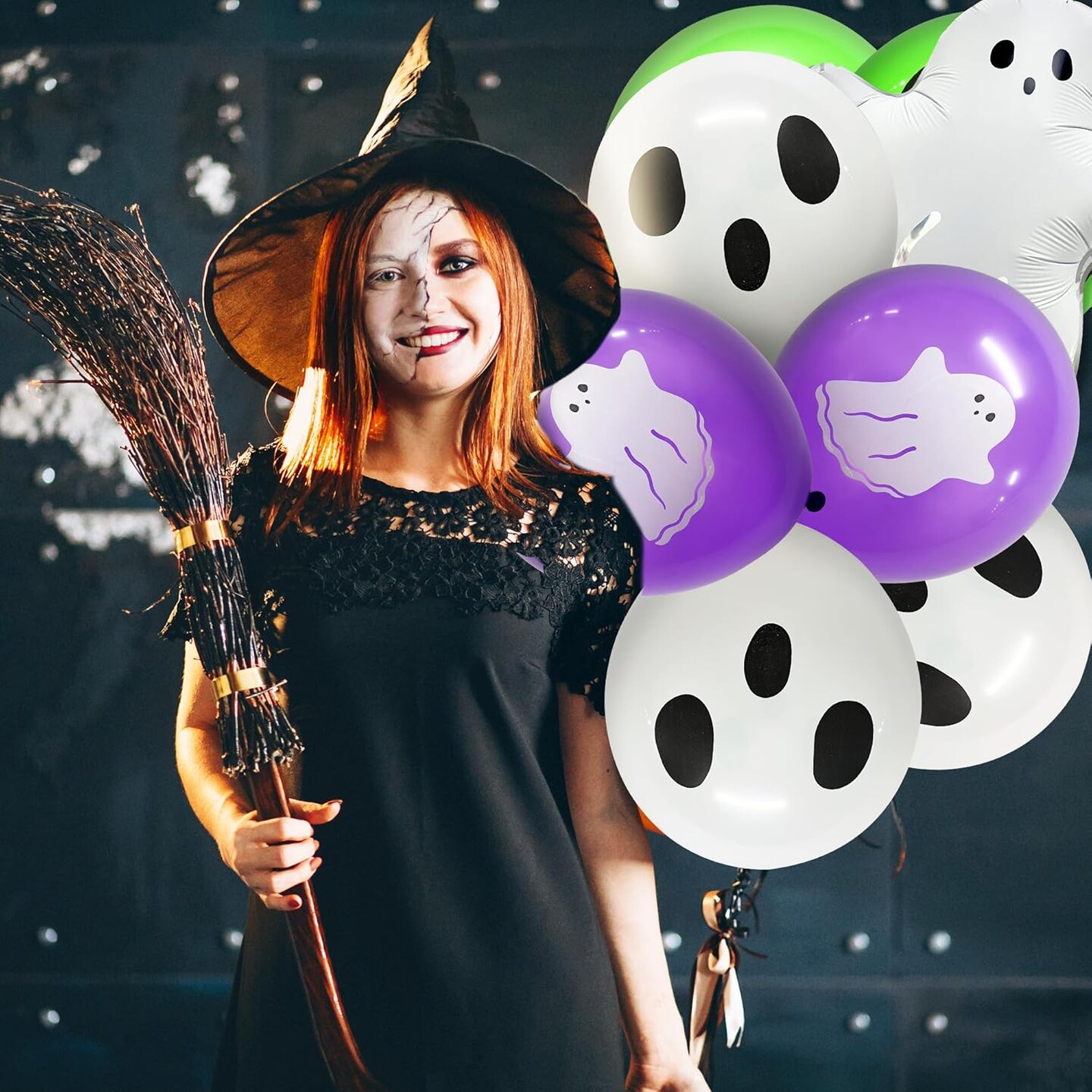 Ghost Foil Balloons (Ghost Latex + Ghost Foil Balloons)