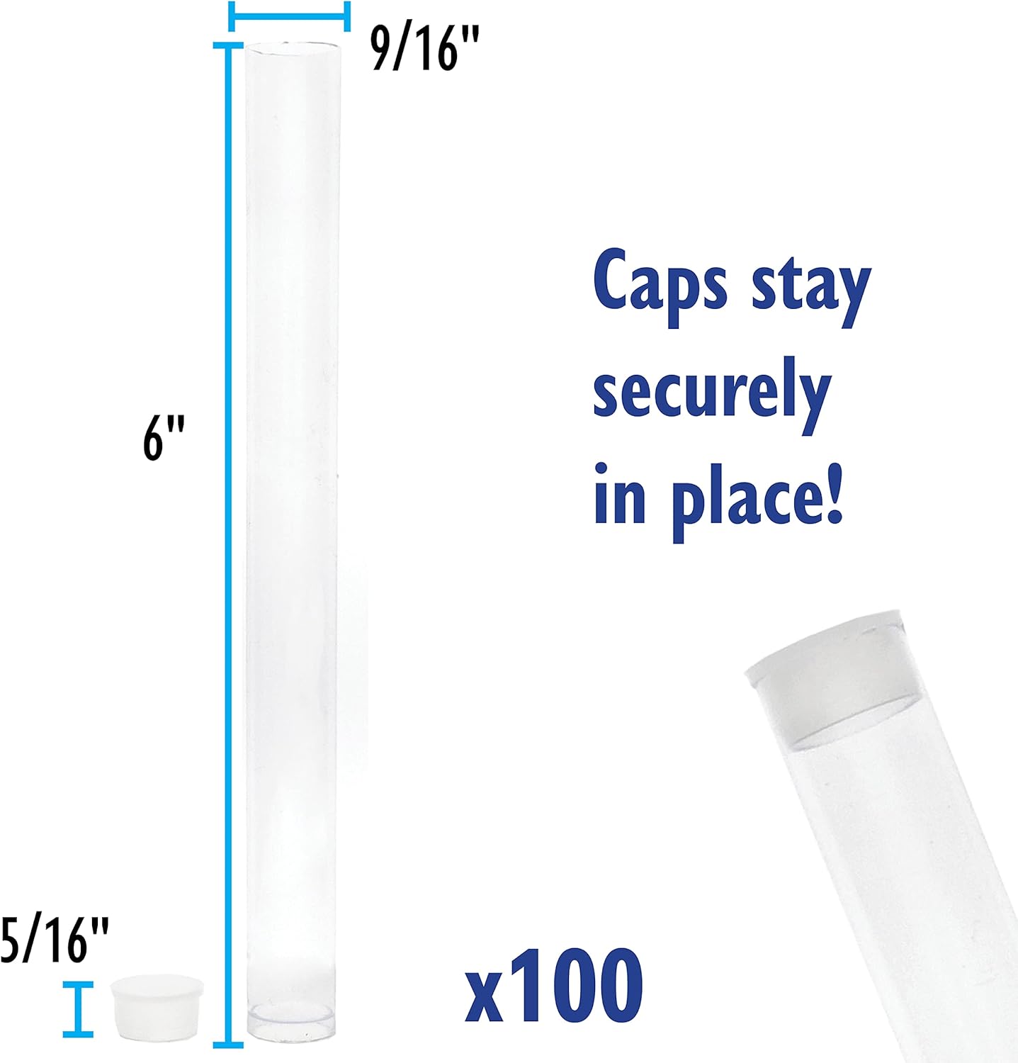 The Beadsmith Clear Plastic Tubes