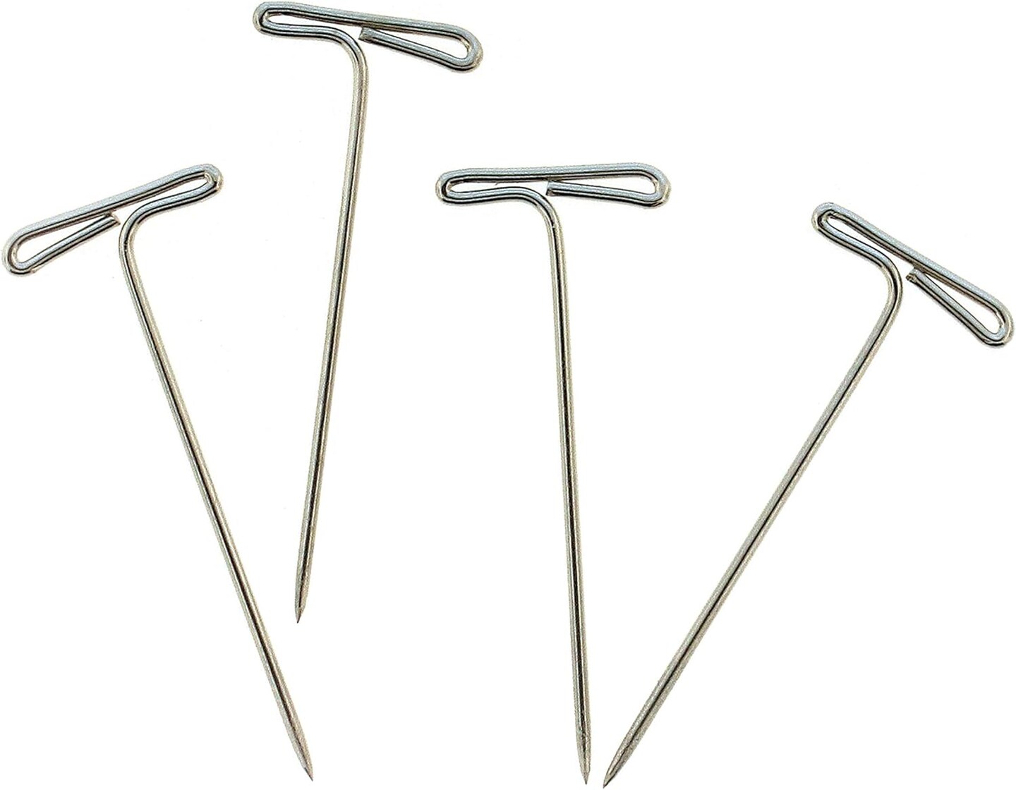 The Beadsmith T-pins, 1 inch (27mm), Stainless Steel, 75 pins in a Plastic Box, Ideal for Wigs, Macrame and Sewing, Use for Blocking, Knitting, Modelling and Crafts
