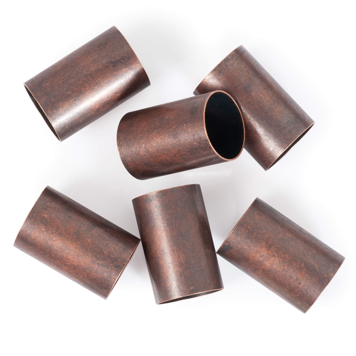 Make-ram&#xE9;&#x2122; Antiqued Coppery Metal Tubes - Large - Pack of 6