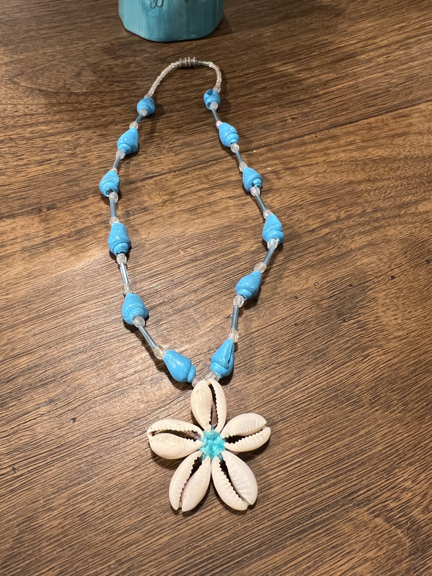 Teal and White Shell Necklace | MakerPlace by Michaels