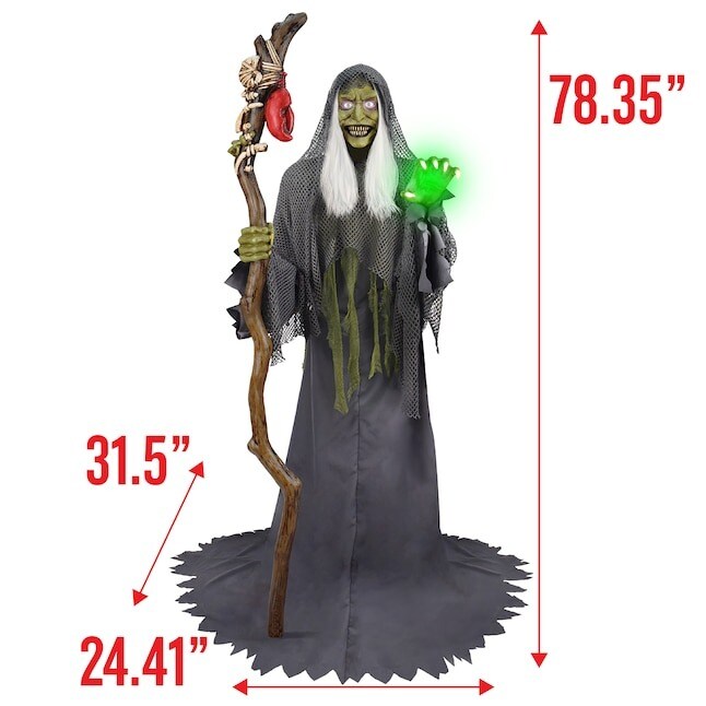 6.5 FT Talking LED Sea Witch Animatronic Haunted Living Halloween Enchantment