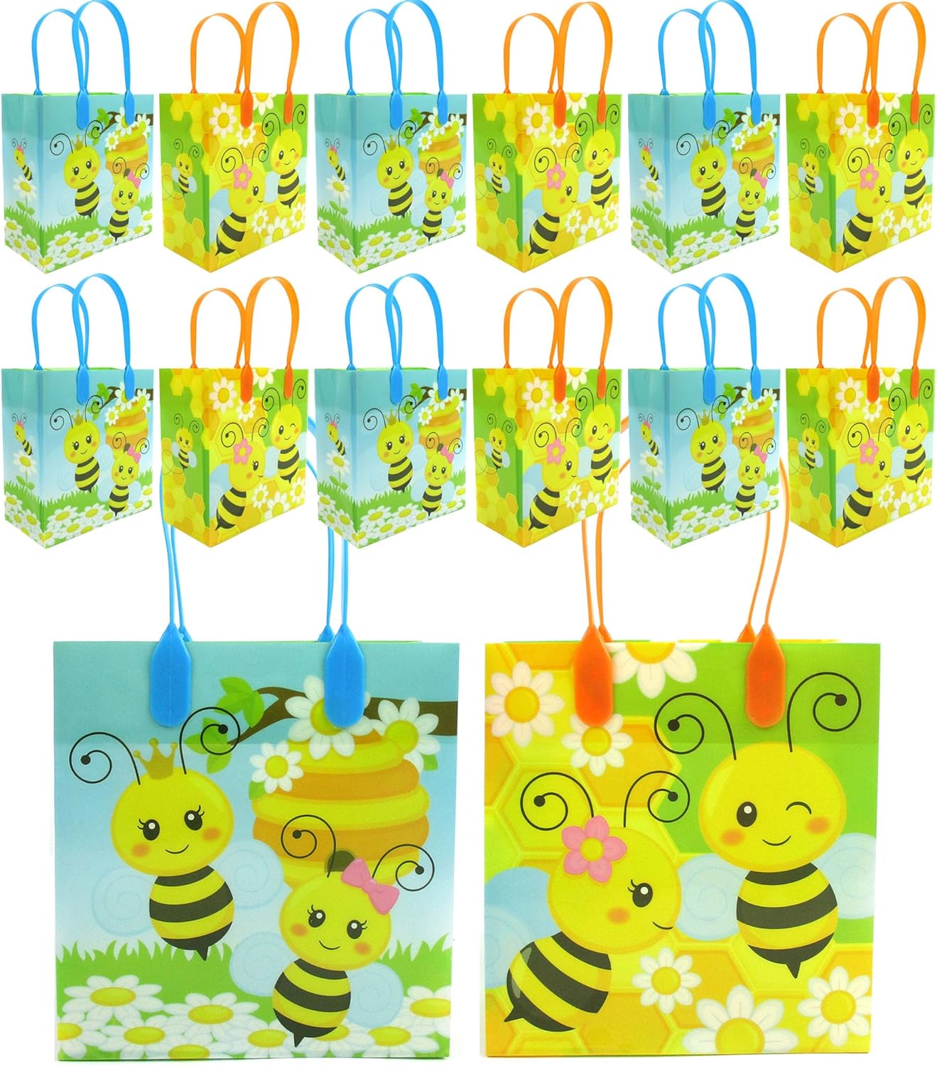 TINYMILLS Honey Bees Party Favor Treat Bags - Honey Bees Bumblebees ...