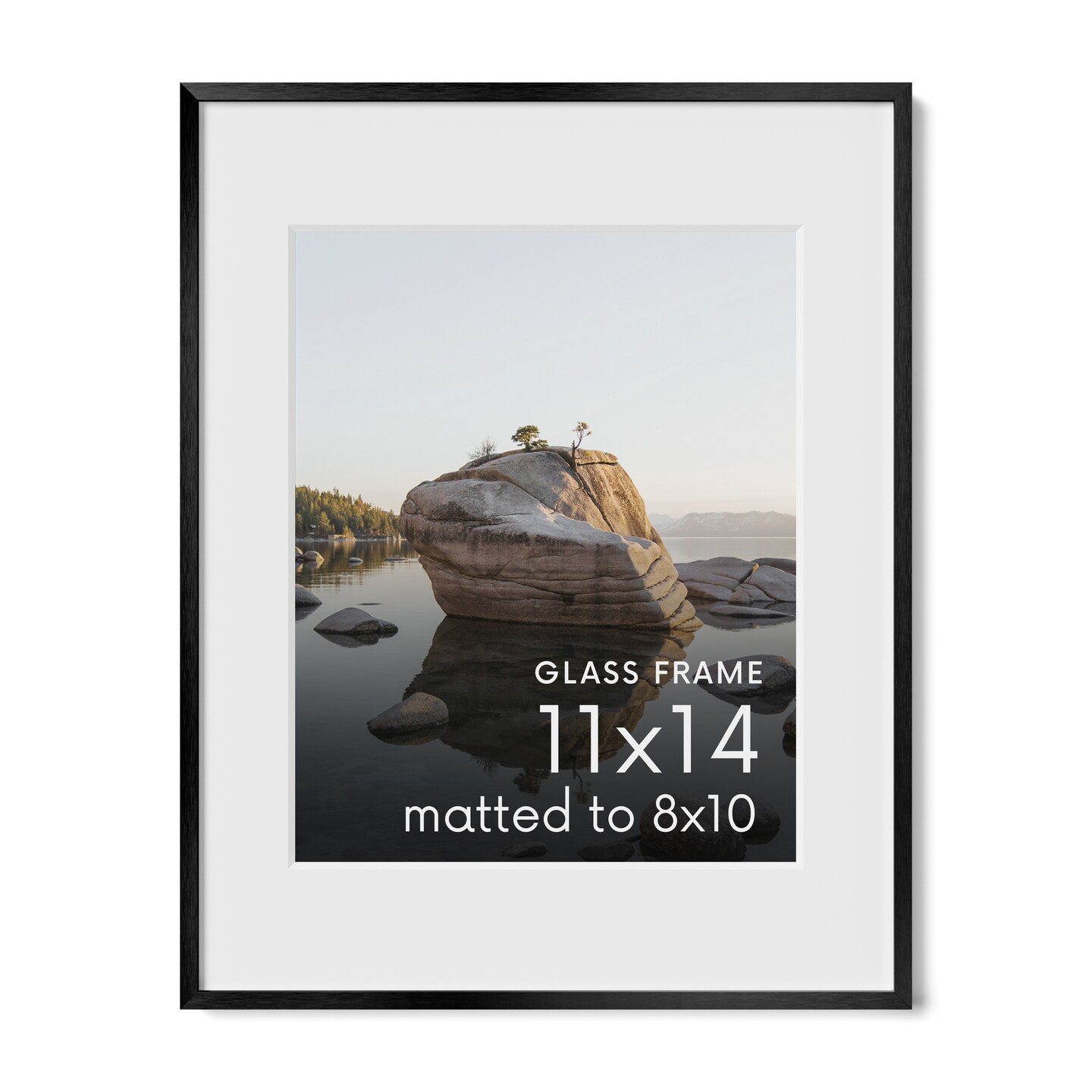 Haus and Hues Aluminum Glass and Matted Picture Frame