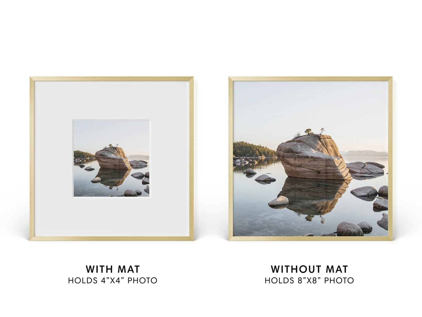 Haus and Hues Aluminum Glass and Matted Picture Frame