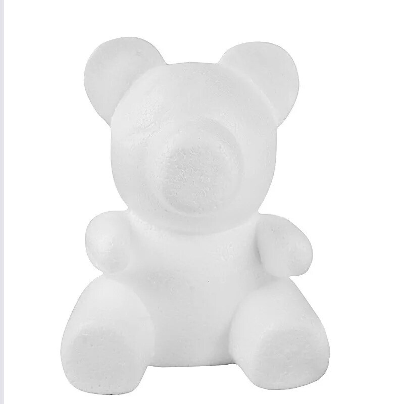 12&#x22; tall White 3D Bear Craft Foam DIY Arts Party Decoration Event Supplies