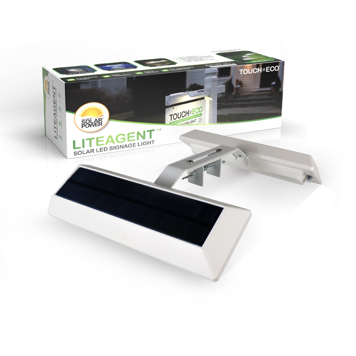 Solar Dual Sided Led Post Sign Light Ultra Bright Adjustable Mounting Bracket