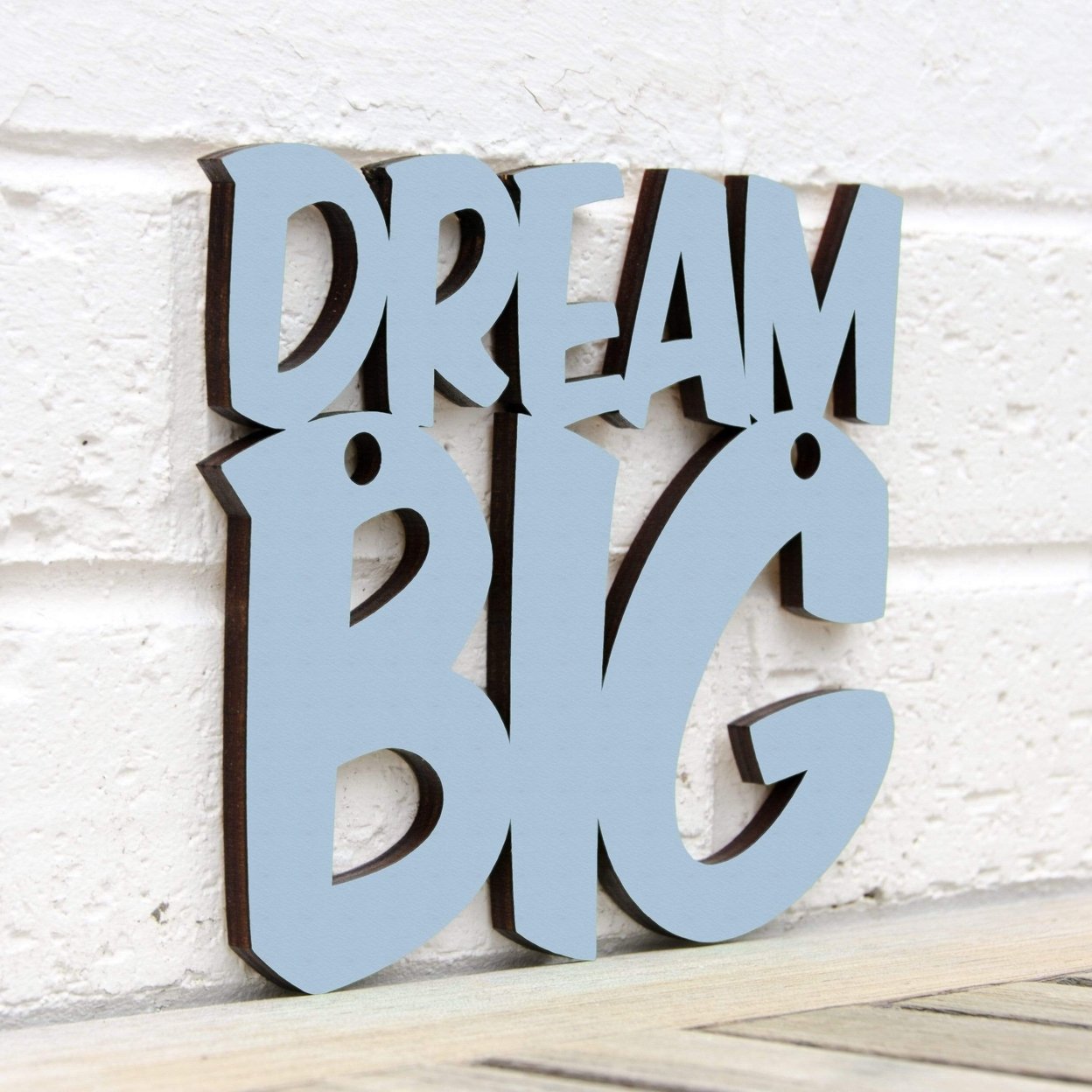 Spunky Fluff Dream Big Inspirational Decorative Wall Art Sign 15 Colors