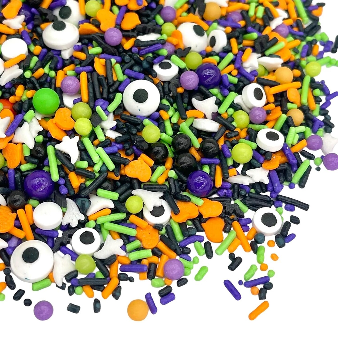 Halloween Sprinkles - Sprinkles For Cake Decorating, Edible Themed Sprinkles For Cookie Decorating, Chocolate Desserts, Cupcakes, Ice Cream, Caramel Apples, Ghost and Pumpkin Sprinkles 8oz