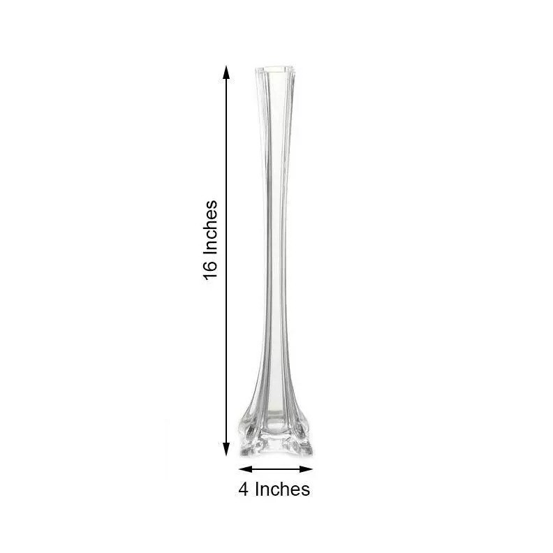 12 CLEAR Wedding Eiffel Tower vase 16" tall Centerpiece Party Decorations