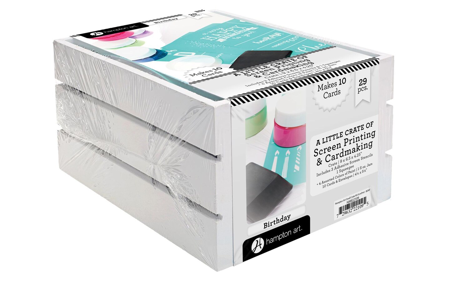 Hampton Little Crate Of Screen PrntngKitBrthdy29pc