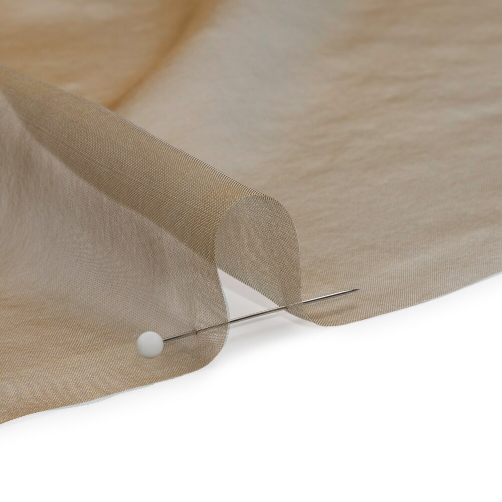 1 Yard Chiffon-Like Silk Voile Taupe Iridescent 6MM Lightweight Sheer Fabric 54" Wide Adelaide Collection