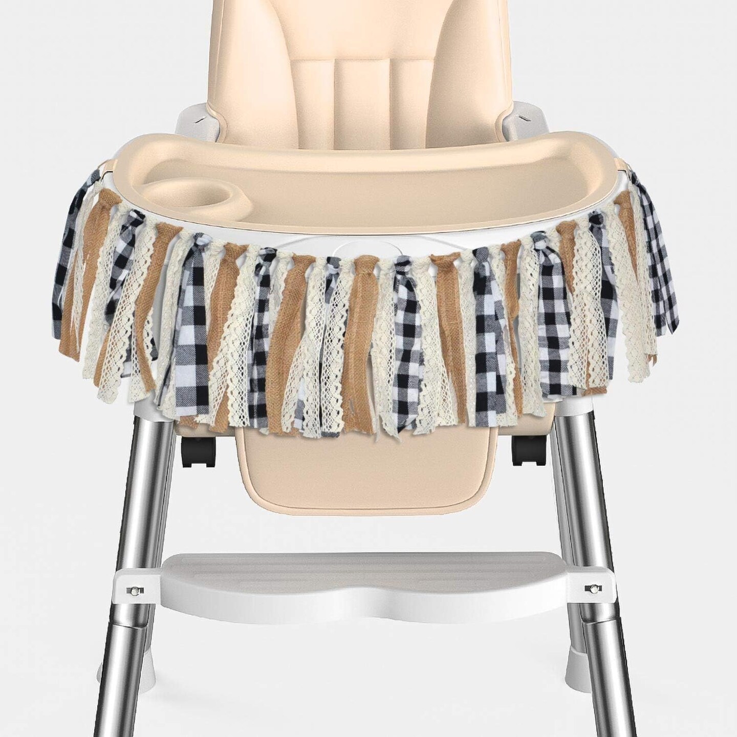 Buffalo Check Plaid Banner Black and White Gingham Spring Summer