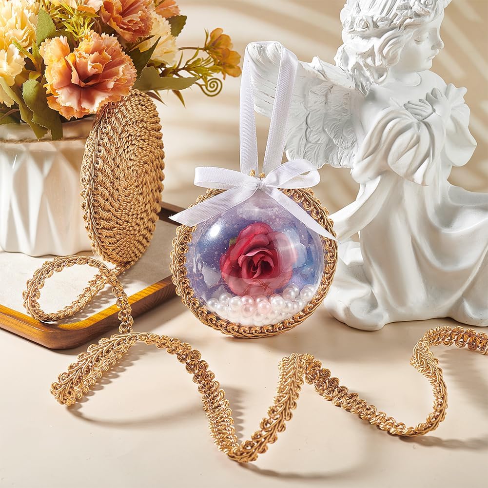 15 Yards Golden Gimp Braid Trim 13mm Gold Polyester (Golden) 0.51"W