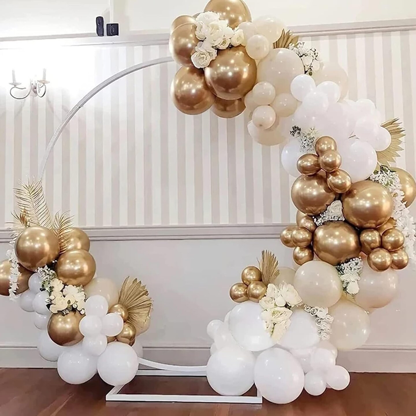 156PCS White Sand Gold Balloons Garland Arch Kit (White Sand Gold) 5 x 3 x 2 inches