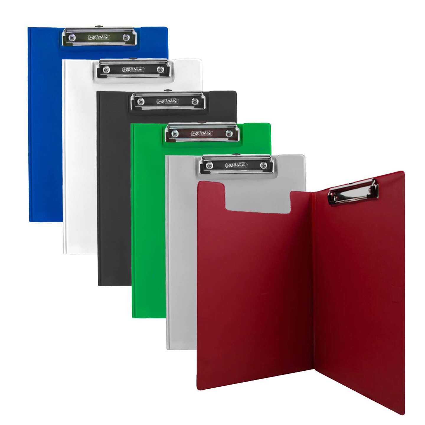 BAZIC PVC Clipboard A4 Size Folder w/ Low Profile Clip
