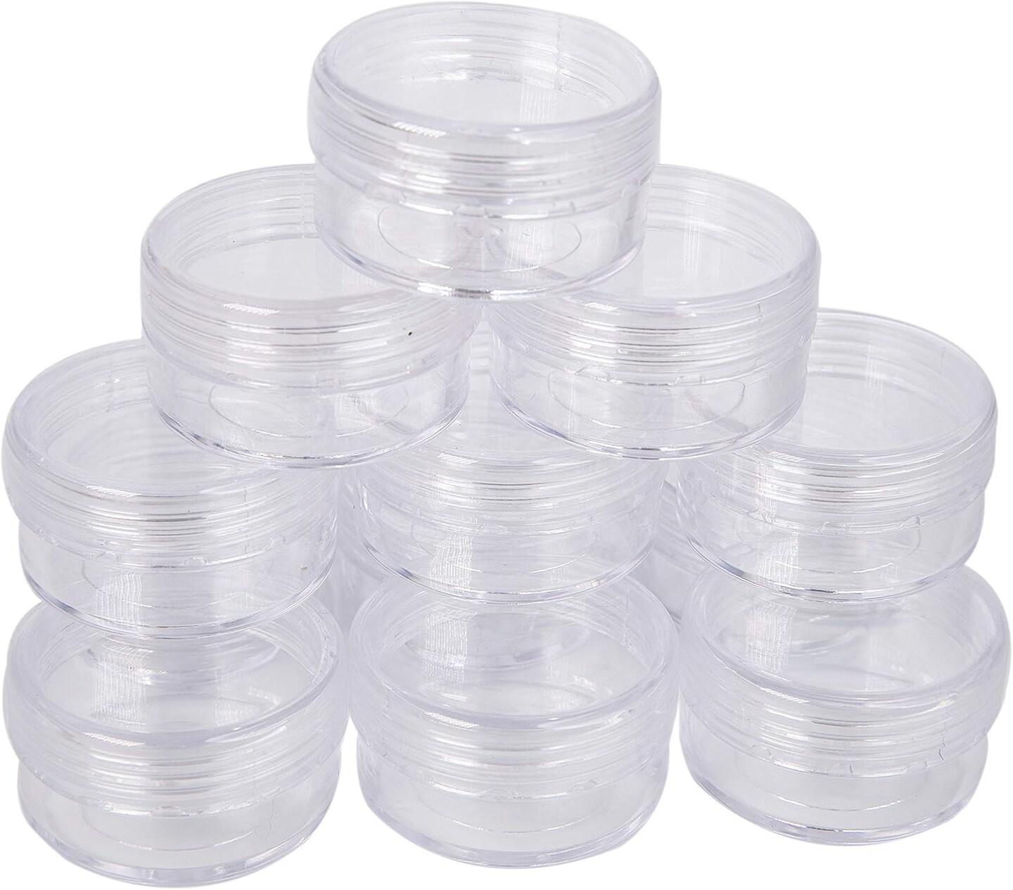 The Beadsmith Personality Case - Clear Storage Organizer Box &#x2013; 6.4 x 4.8 x 1 inches - Includes 12 Small Containers with lids - 1.5 x 0.8 inches, Bead Holder