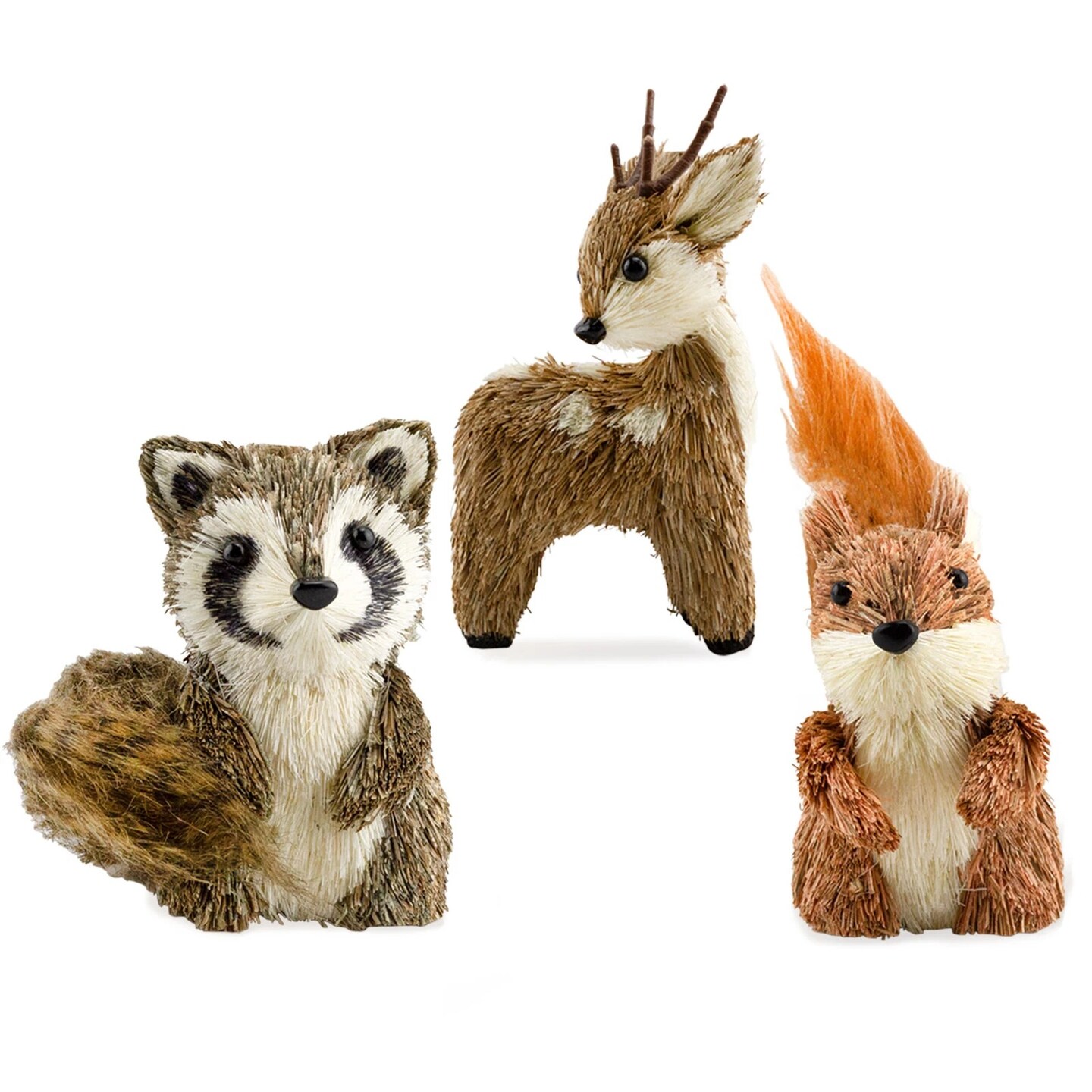 Woodland Friends Figurines Deer Raccoon Squirrel Forest Decor