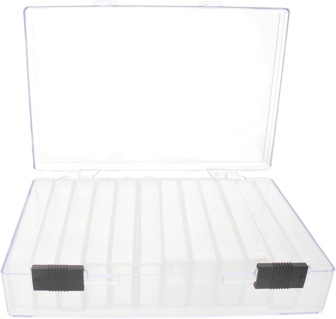 The Beadsmith Personality Case - Clear Storage Organizing System 6.25 x 4 x 1.4 inches - Includes 12 flip top Boxes 1 x 3.75 inches each, for organizing and storage