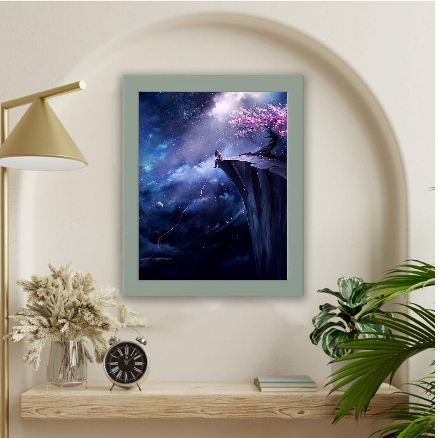 8x10" Light Gray-Green Frame with Plastic Front Protection Suitable for Hanging or Standing, Compatible with ALFTA Adhesive Hook