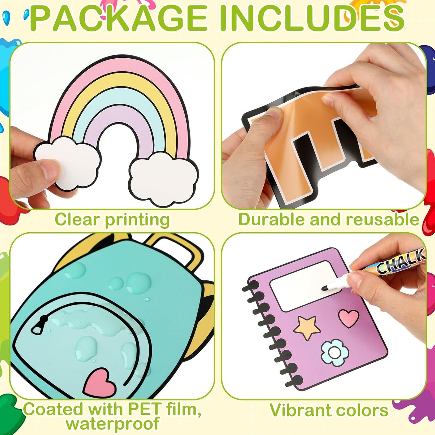 63 Pcs Girl Style Bulletin Board Decoration Set