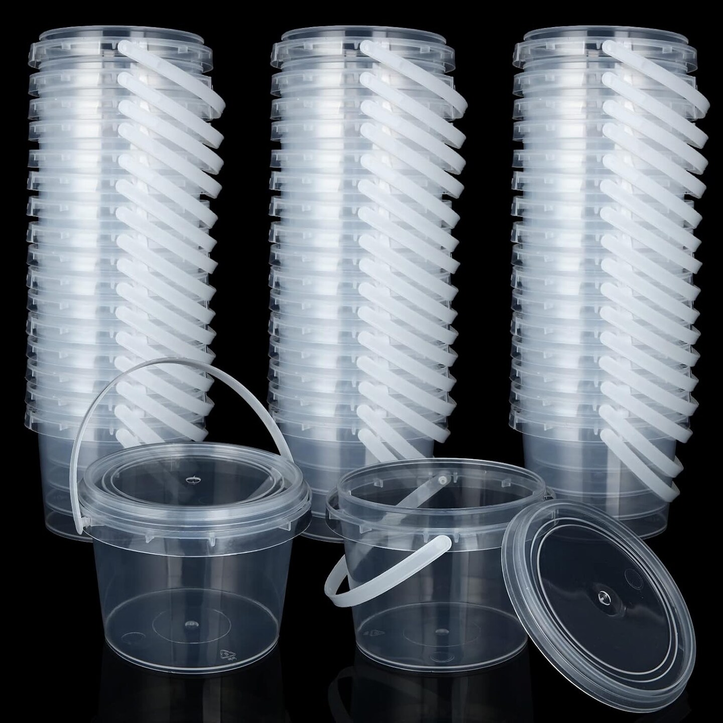50 PCS Containers with Lids and Handles