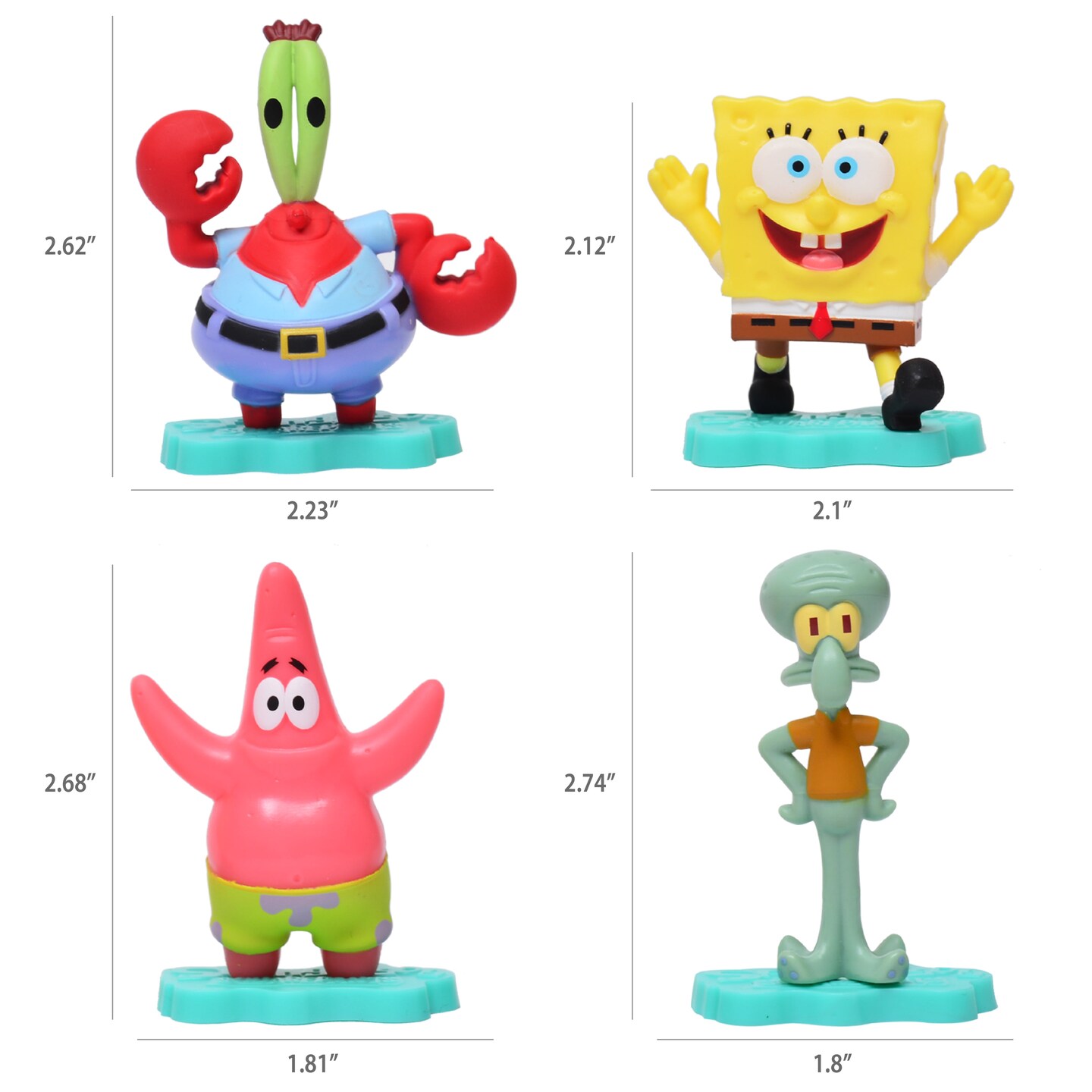 Legend Toys SpongeBob SquarePants Mini Figures 4-Pack &#x2013; Collectible Nickelodeon Toy Set-  Officially Licensed